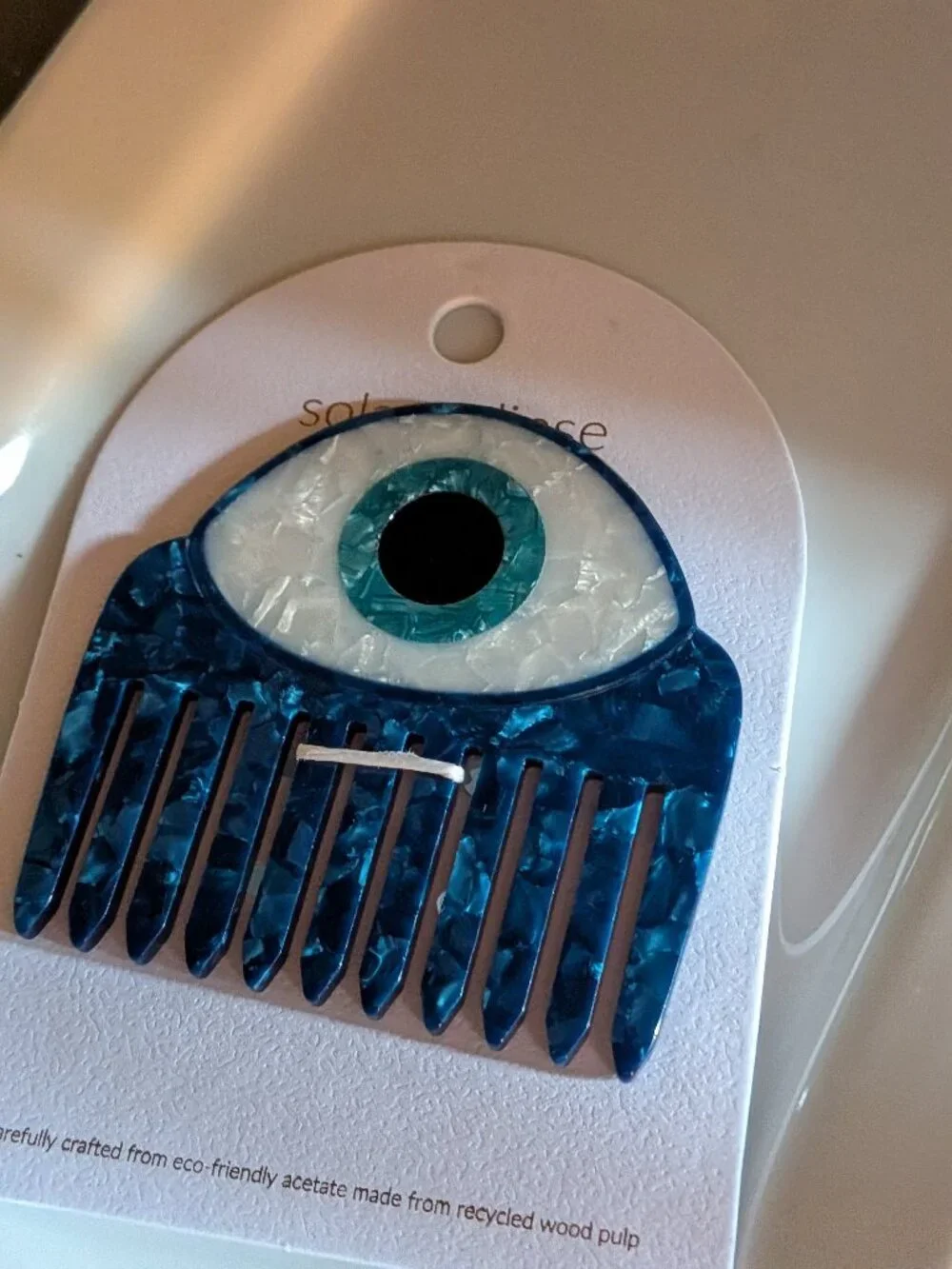 Solar Eclipse Hand-Painted Pocket Comb
